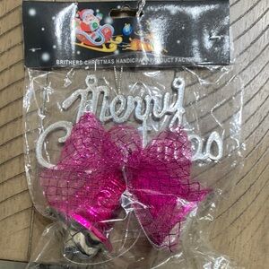 Pink Christmas Ornament Set